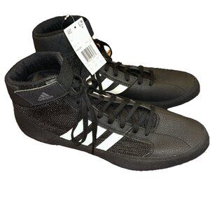 Adidas Hvc Size 14 Wrestling Lutte Black/White Lightweight Shoes, New